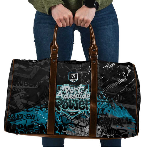 Port Adelaide Power Travel Bag Urban Graffiti Street Art - Bold Abstract Spray Paint