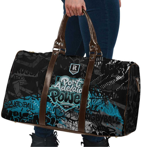 Port Adelaide Power Travel Bag Urban Graffiti Street Art - Bold Abstract Spray Paint