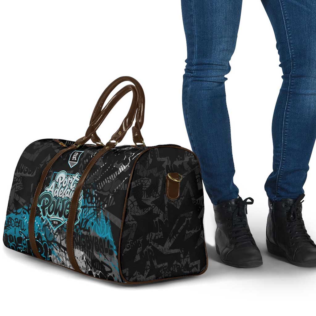 Port Adelaide Power Travel Bag Urban Graffiti Street Art - Bold Abstract Spray Paint