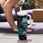 Port Adelaide Power Tumbler With Handle Urban Graffiti Street Art - Bold Abstract Spray Paint