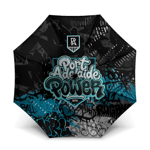 Port Adelaide Power Umbrella Urban Graffiti Street Art - Bold Abstract Spray Paint
