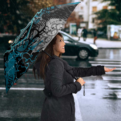 Port Adelaide Power Umbrella Urban Graffiti Street Art - Bold Abstract Spray Paint