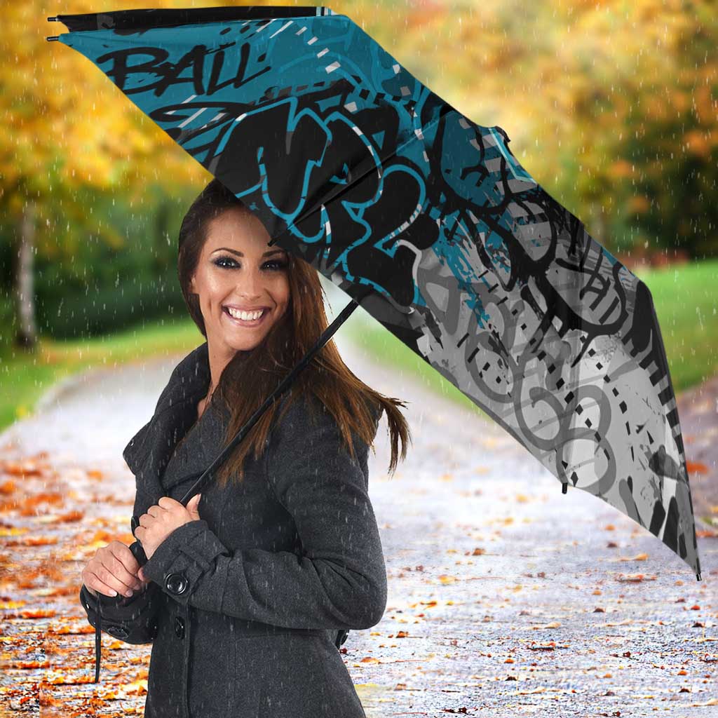 Port Adelaide Power Umbrella Urban Graffiti Street Art - Bold Abstract Spray Paint