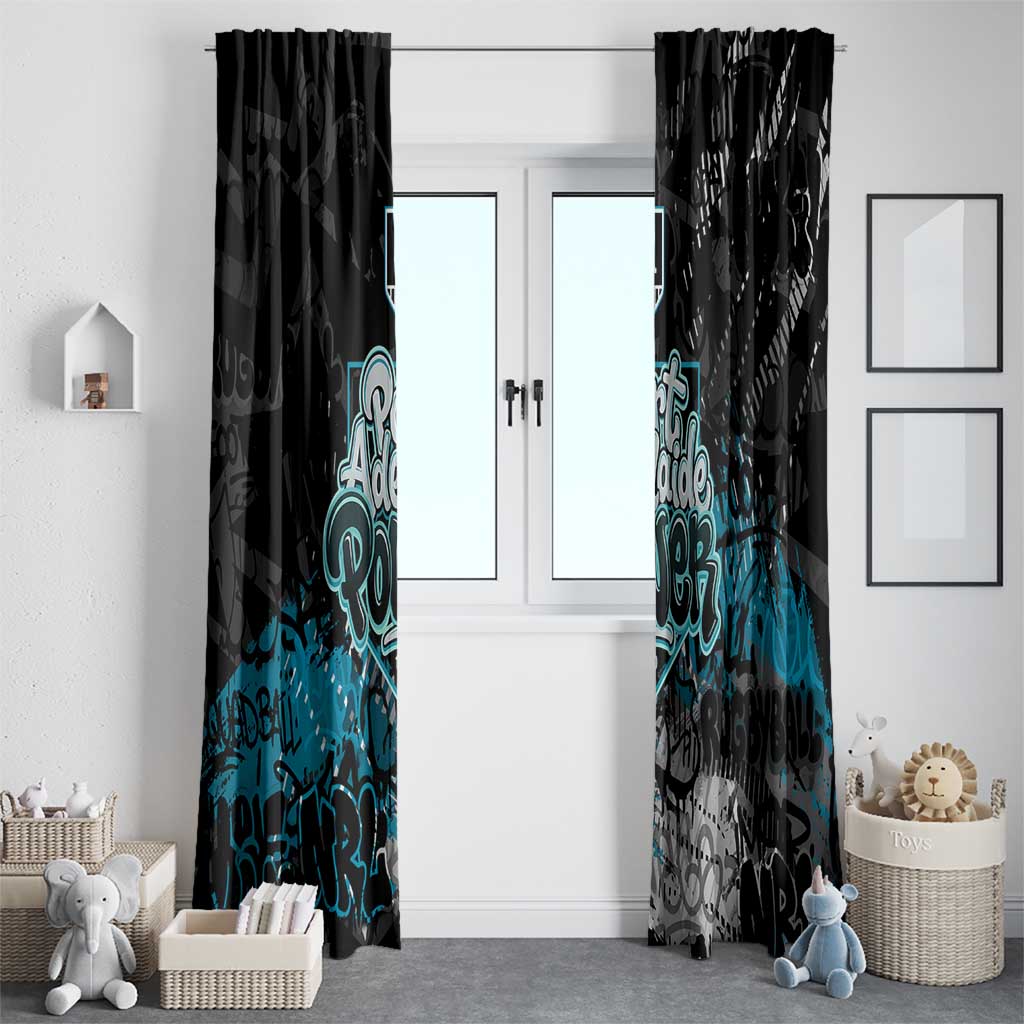 Port Adelaide Power Window Curtain Urban Graffiti Street Art - Bold Abstract Spray Paint