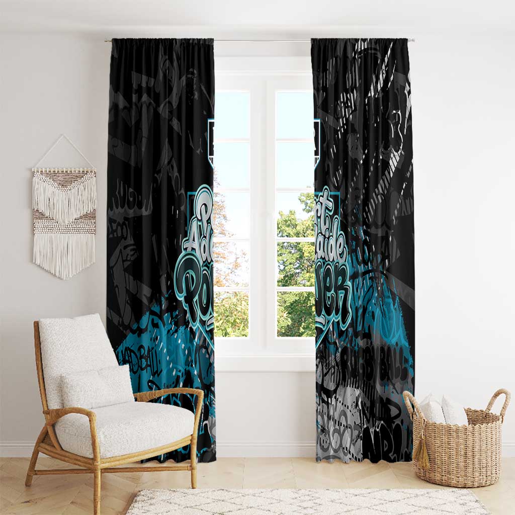 Port Adelaide Power Window Curtain Urban Graffiti Street Art - Bold Abstract Spray Paint
