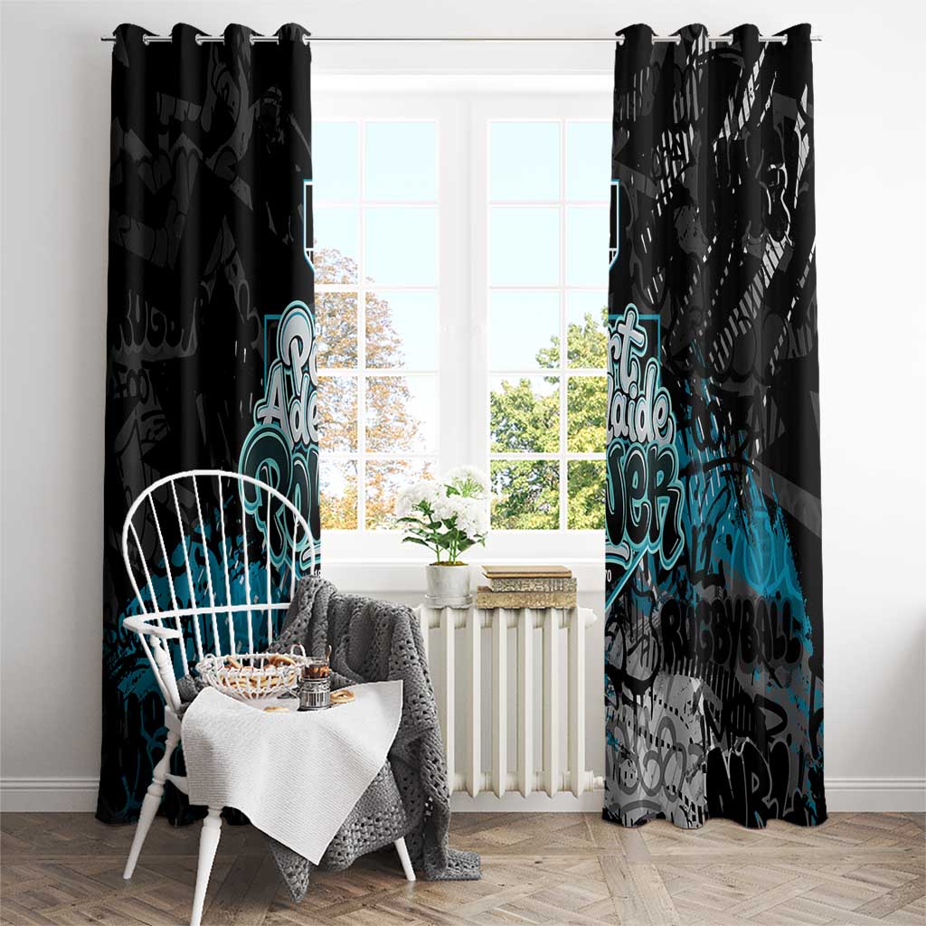 Port Adelaide Power Window Curtain Urban Graffiti Street Art - Bold Abstract Spray Paint