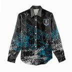 Port Adelaide Power Women Casual Shirt Urban Graffiti Street Art - Bold Abstract Spray Paint