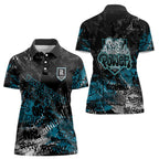 Port Adelaide Power Women Polo Shirt Urban Graffiti Street Art - Bold Abstract Spray Paint