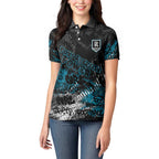 Port Adelaide Power Women Polo Shirt Urban Graffiti Street Art - Bold Abstract Spray Paint