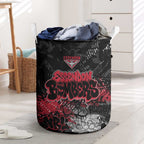 Essendon Bombers Laundry Basket Urban Graffiti Street Art - Bold Abstract Spray Paint