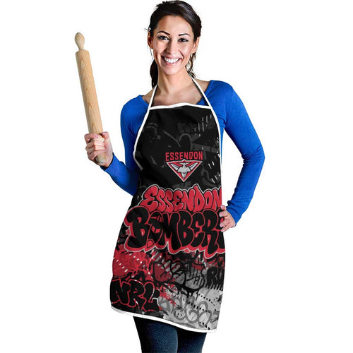 Essendon Bombers Apron Urban Graffiti Street Art - Bold Abstract Spray Paint