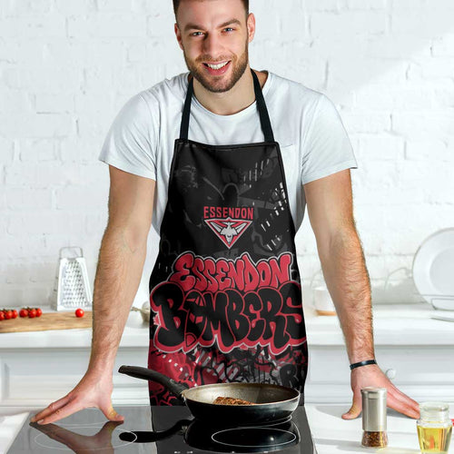 Essendon Bombers Apron Urban Graffiti Street Art - Bold Abstract Spray Paint