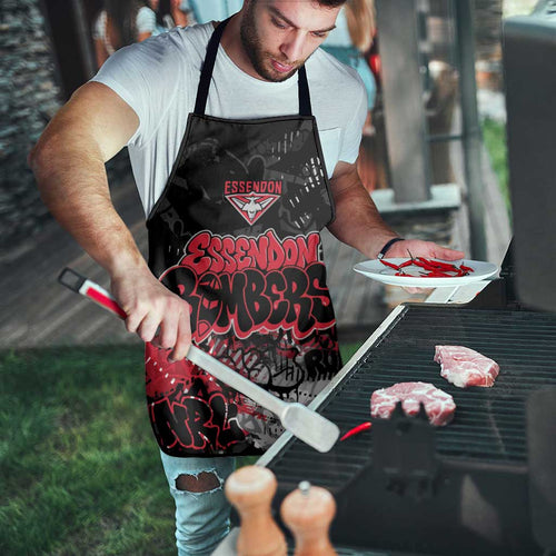 Essendon Bombers Apron Urban Graffiti Street Art - Bold Abstract Spray Paint