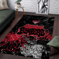 Essendon Bombers Area Rug Urban Graffiti Street Art - Bold Abstract Spray Paint