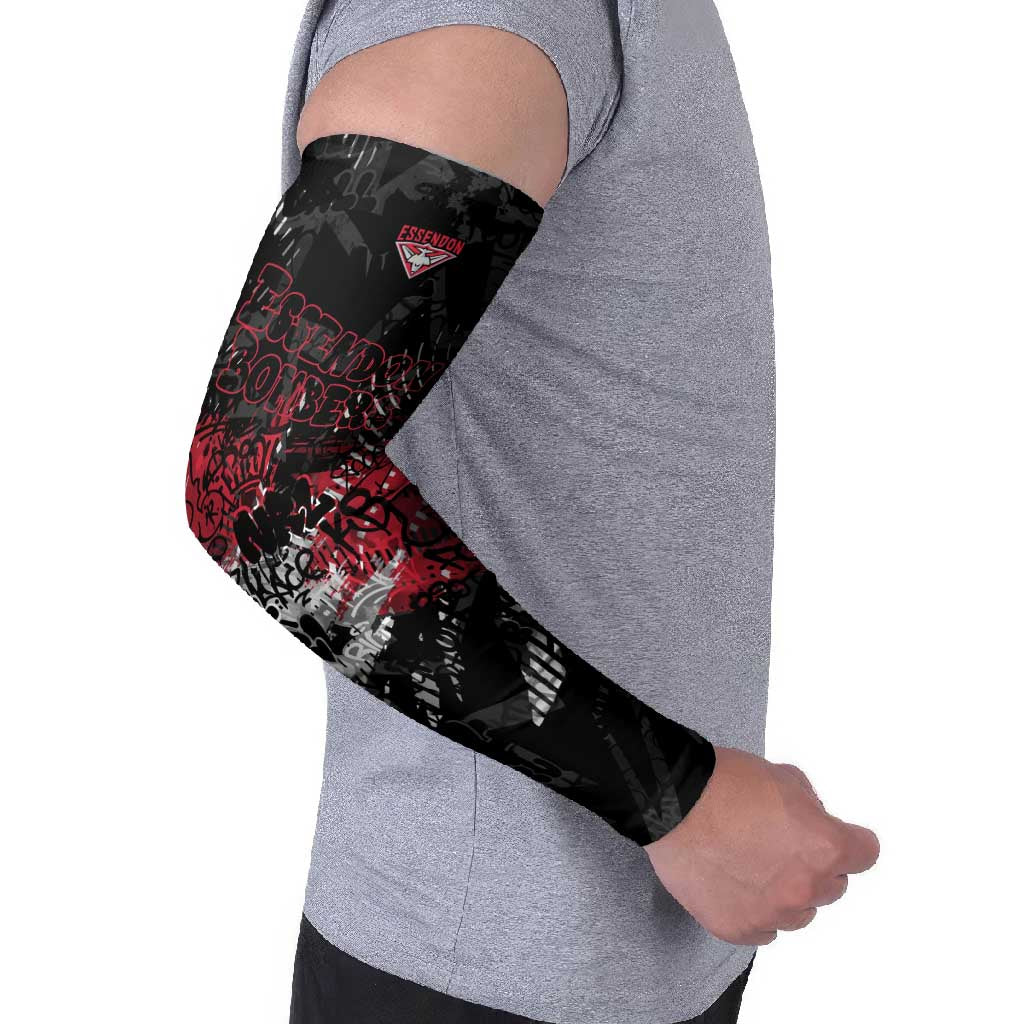 Essendon Bombers Arm Sleeves Urban Graffiti Street Art - Bold Abstract Spray Paint