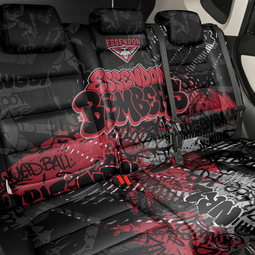 Essendon Bombers Back Car Seat Cover Urban Graffiti Street Art - Bold Abstract Spray Paint