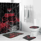 Essendon Bombers Bathroom Set Urban Graffiti Street Art - Bold Abstract Spray Paint