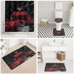 Essendon Bombers Bathroom Set Urban Graffiti Street Art - Bold Abstract Spray Paint