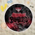 Essendon Bombers Beach Blanket Urban Graffiti Street Art - Bold Abstract Spray Paint