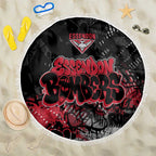 Essendon Bombers Beach Blanket Urban Graffiti Street Art - Bold Abstract Spray Paint