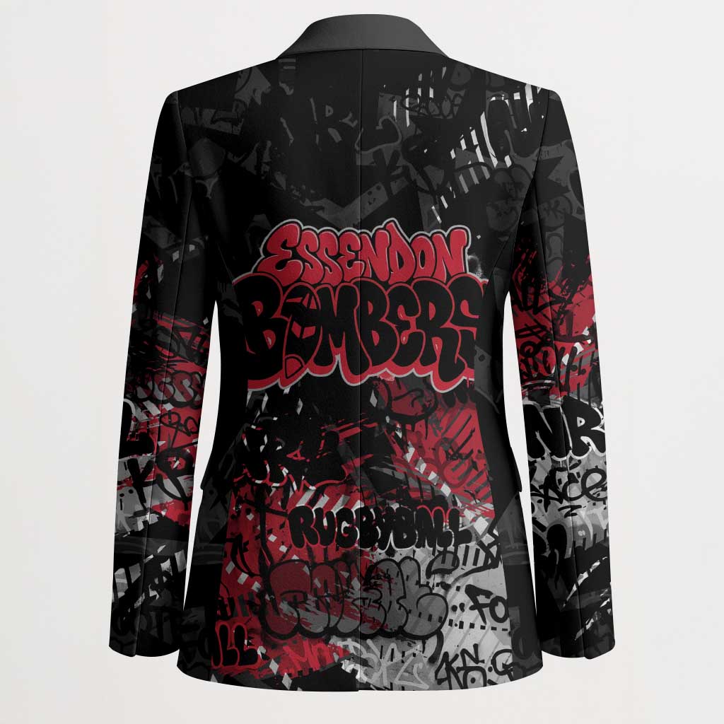 Essendon Bombers Blazer Urban Graffiti Street Art - Bold Abstract Spray Paint