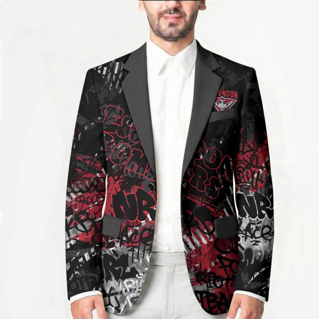 Essendon Bombers Blazer Urban Graffiti Street Art - Bold Abstract Spray Paint