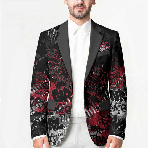 Essendon Bombers Blazer Urban Graffiti Street Art - Bold Abstract Spray Paint