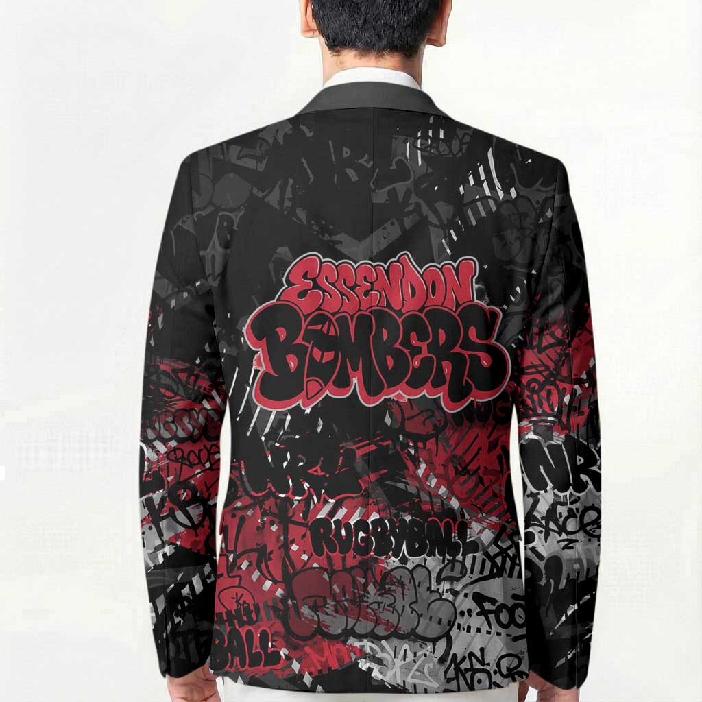 Essendon Bombers Blazer Urban Graffiti Street Art - Bold Abstract Spray Paint