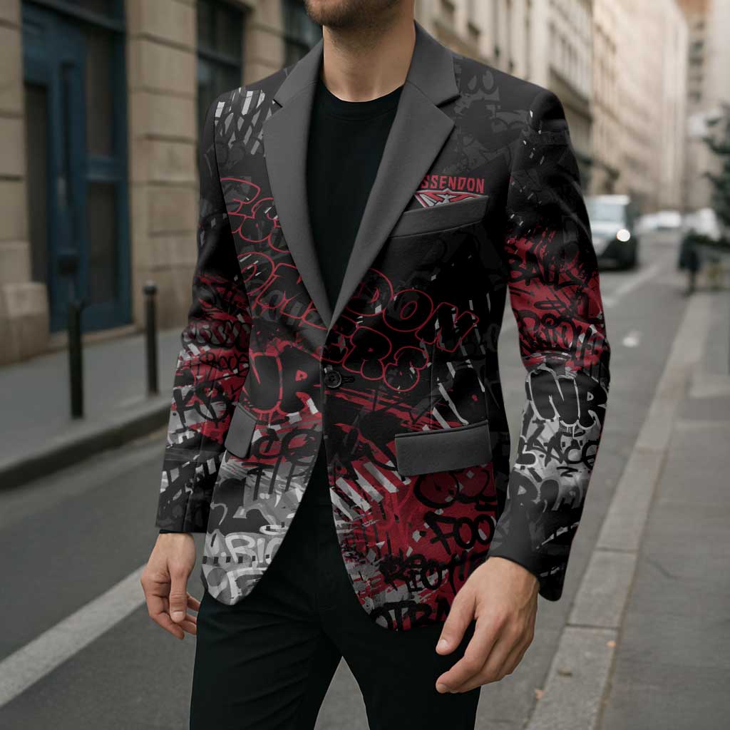Essendon Bombers Blazer Urban Graffiti Street Art - Bold Abstract Spray Paint