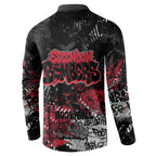 Essendon Bombers Button Sweatshirt Urban Graffiti Street Art - Bold Abstract Spray Paint
