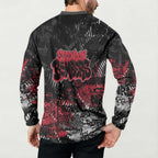 Essendon Bombers Button Sweatshirt Urban Graffiti Street Art - Bold Abstract Spray Paint