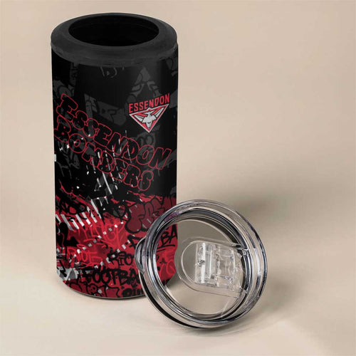 Essendon Bombers 4 in 1 Can Cooler Tumbler Urban Graffiti Street Art - Bold Abstract Spray Paint