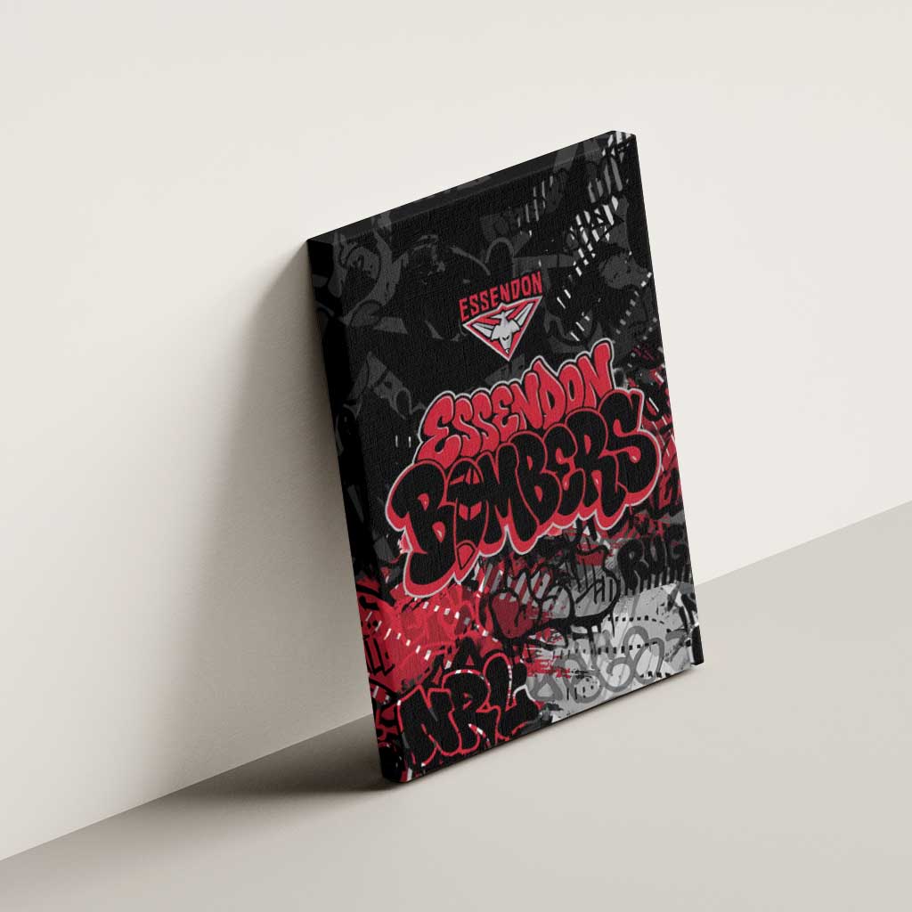 Essendon Bombers Canvas Wall Art Urban Graffiti Street Art - Bold Abstract Spray Paint