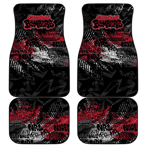 Essendon Bombers Car Mats Urban Graffiti Street Art - Bold Abstract Spray Paint