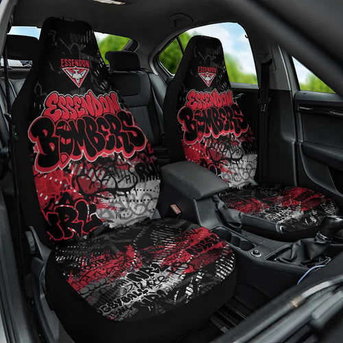 Essendon Bombers Car Seat Cover Urban Graffiti Street Art - Bold Abstract Spray Paint