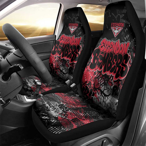 Essendon Bombers Car Seat Cover Urban Graffiti Street Art - Bold Abstract Spray Paint
