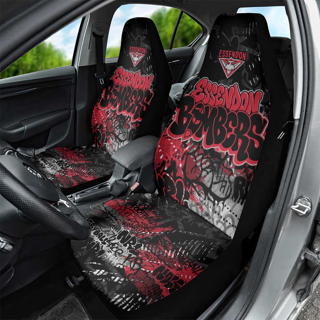 Essendon Bombers Car Seat Cover Urban Graffiti Street Art - Bold Abstract Spray Paint
