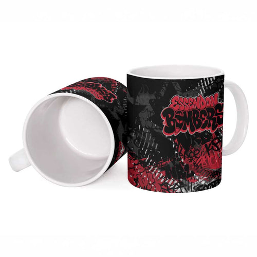 Essendon Bombers Ceramic Mug Urban Graffiti Street Art - Bold Abstract Spray Paint