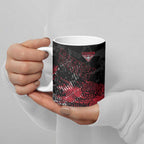 Essendon Bombers Ceramic Mug Urban Graffiti Street Art - Bold Abstract Spray Paint