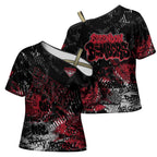 Essendon Bombers Cross Shoulder Shirt Urban Graffiti Street Art - Bold Abstract Spray Paint