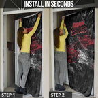 Essendon Bombers Door Cover Urban Graffiti Street Art - Bold Abstract Spray Paint