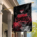 Essendon Bombers Garden Flag Urban Graffiti Street Art - Bold Abstract Spray Paint