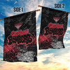 Essendon Bombers Garden Flag Urban Graffiti Street Art - Bold Abstract Spray Paint