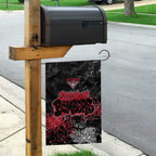 Essendon Bombers Garden Flag Urban Graffiti Street Art - Bold Abstract Spray Paint