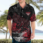 Essendon Bombers Hawaiian Shirt Urban Graffiti Street Art - Bold Abstract Spray Paint