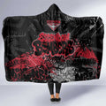 Essendon Bombers Hooded Blanket Urban Graffiti Street Art - Bold Abstract Spray Paint