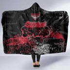 Essendon Bombers Hooded Blanket Urban Graffiti Street Art - Bold Abstract Spray Paint