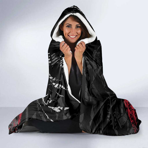 Essendon Bombers Hooded Blanket Urban Graffiti Street Art - Bold Abstract Spray Paint