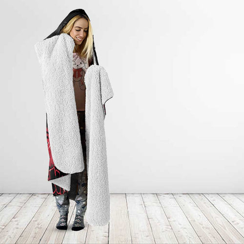 Essendon Bombers Hooded Blanket Urban Graffiti Street Art - Bold Abstract Spray Paint