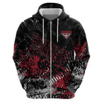 Essendon Bombers Hoodie Urban Graffiti Street Art - Bold Abstract Spray Paint